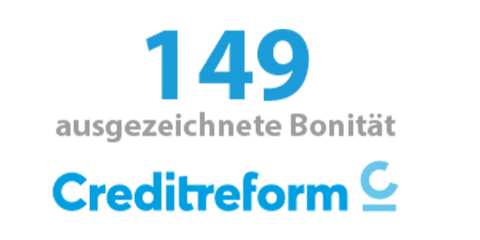 149 ausgezeichnete Bonität Creditreform